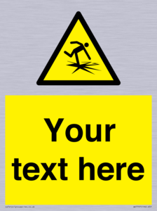 Custom warning thin ice